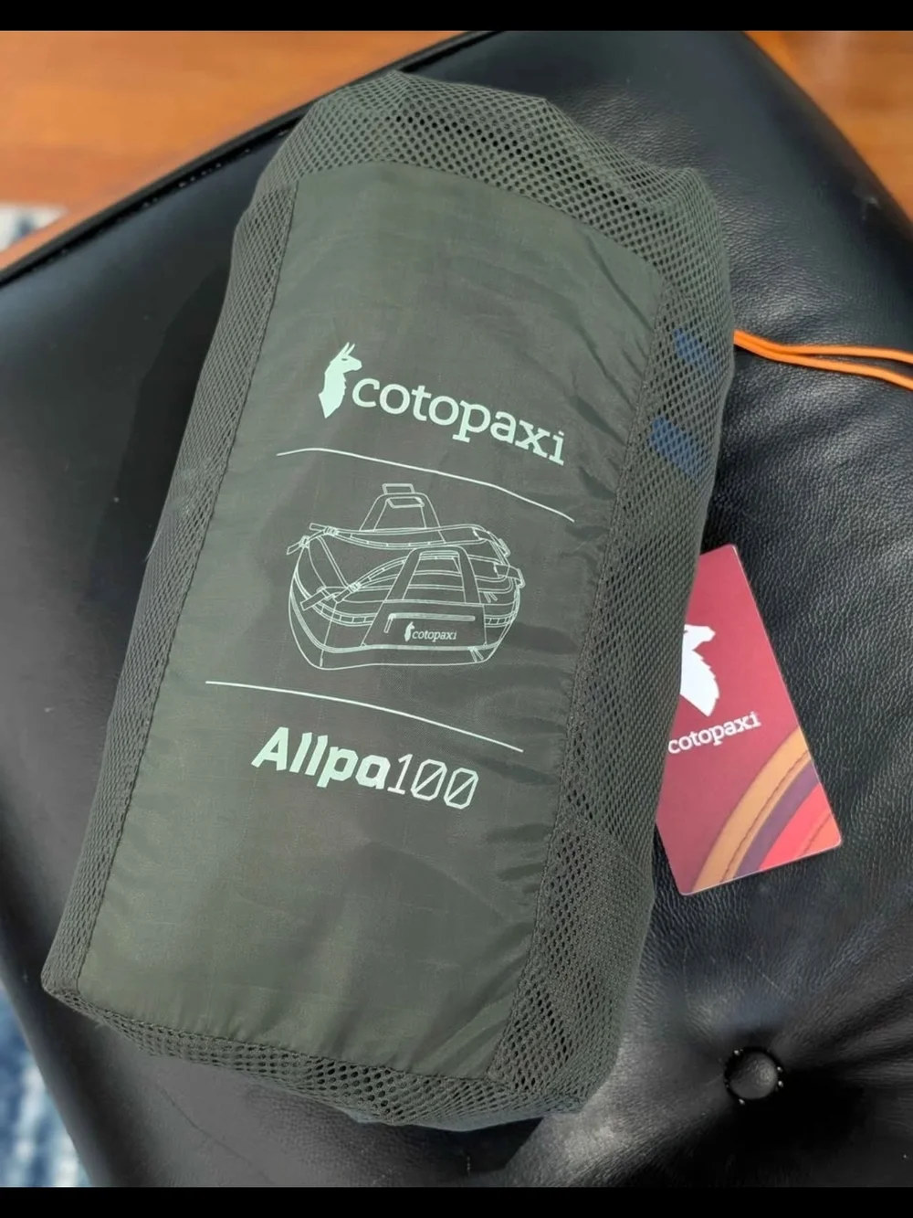 Cotopaxi Olive Green Duffel Allpa 100L